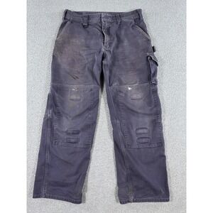 Mascot Biloxi Pants Men's 33x27 Faded Black Double Knee Cargo Utility Workwear